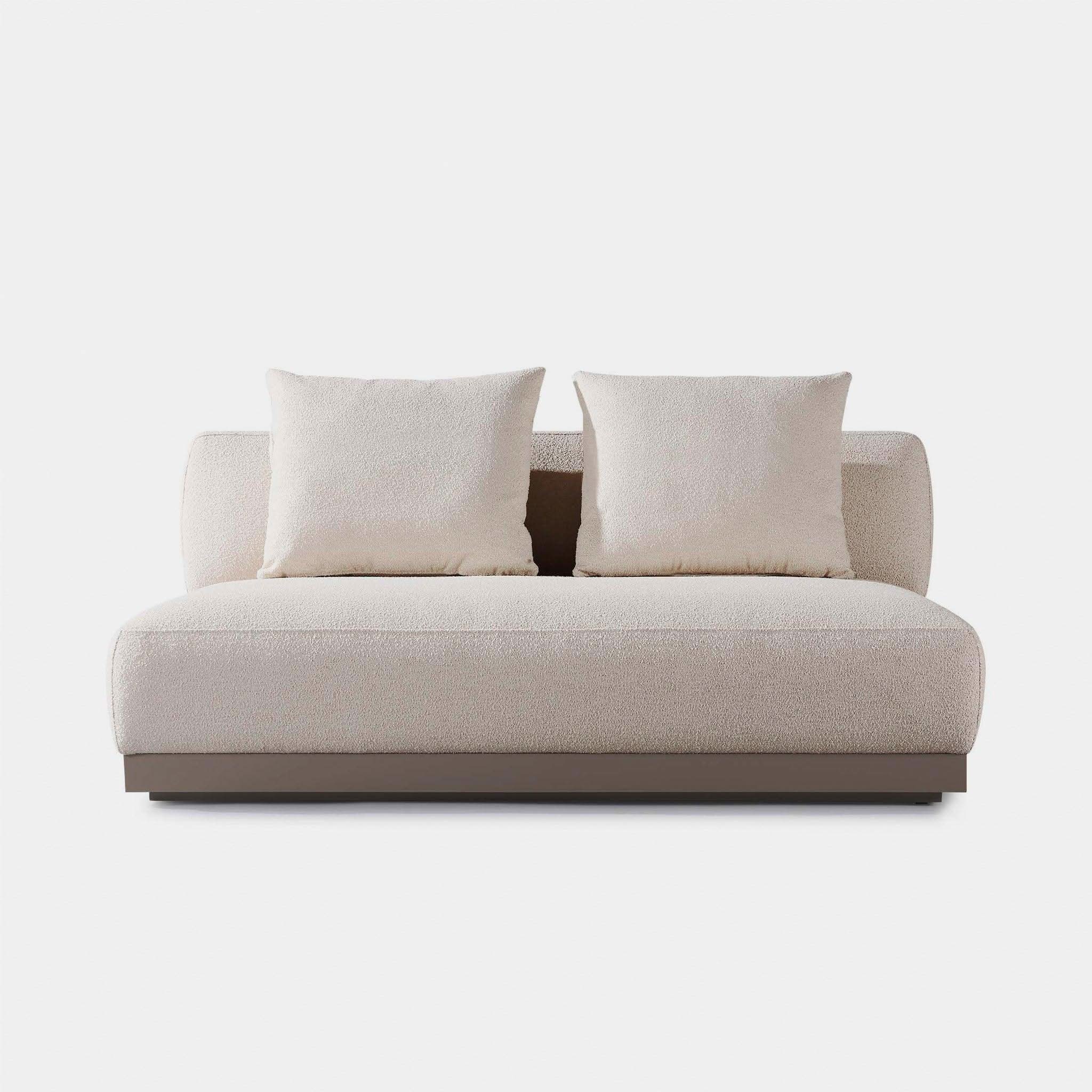 Amalfi 2-Seat Armless Sofa - Modern Loveseat for Small Spaces, Living Room, Apartment & Office - Comfortable Compact Couch for Relaxing & Entertaining