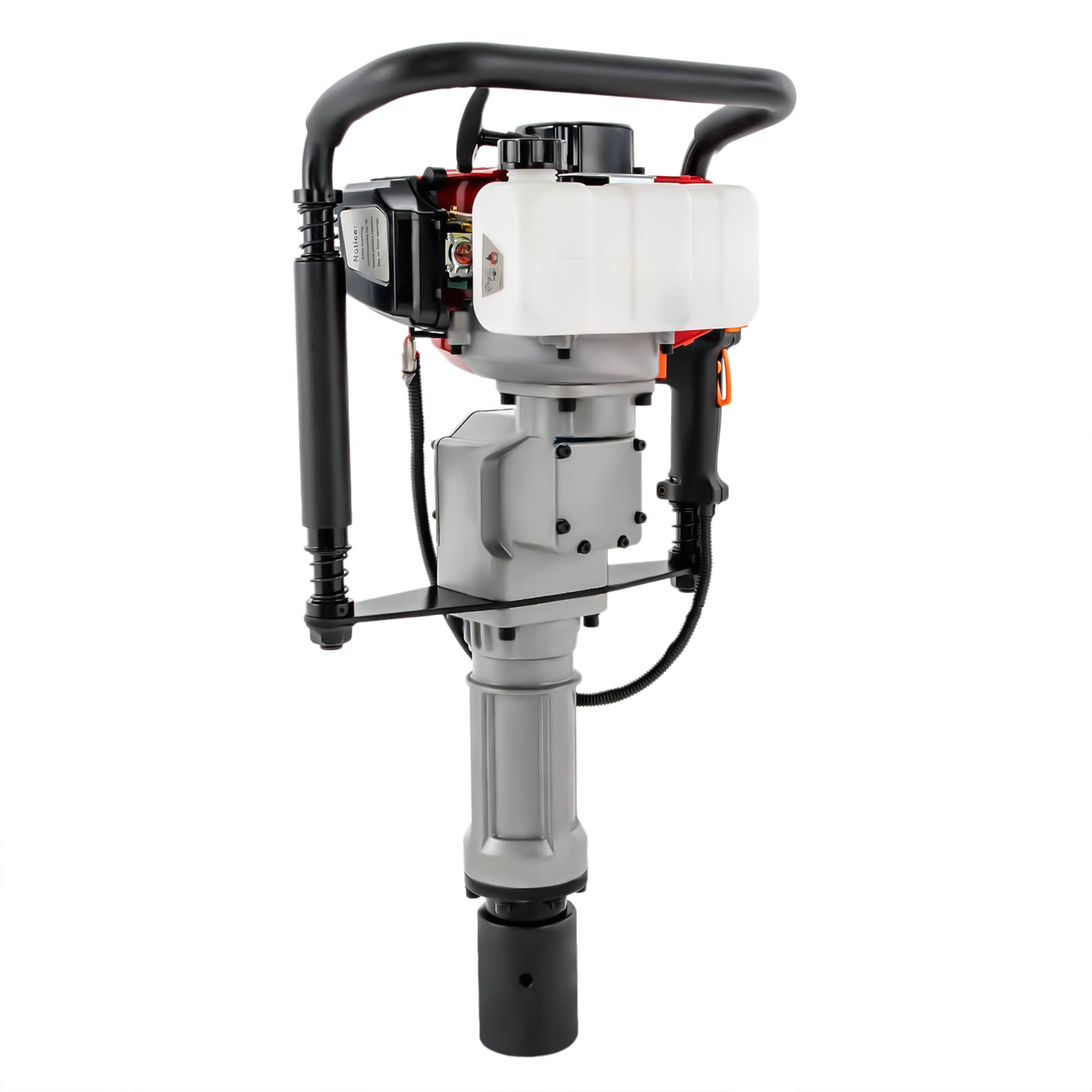 52CC 2-Stroke Gas Powered Post Pile Driver - Lightweight Handheld Gasoline Fence Post Driver for Farm, Ranch & Construction - Perfect for Installing T-Posts, Fencing & Landscaping Projects