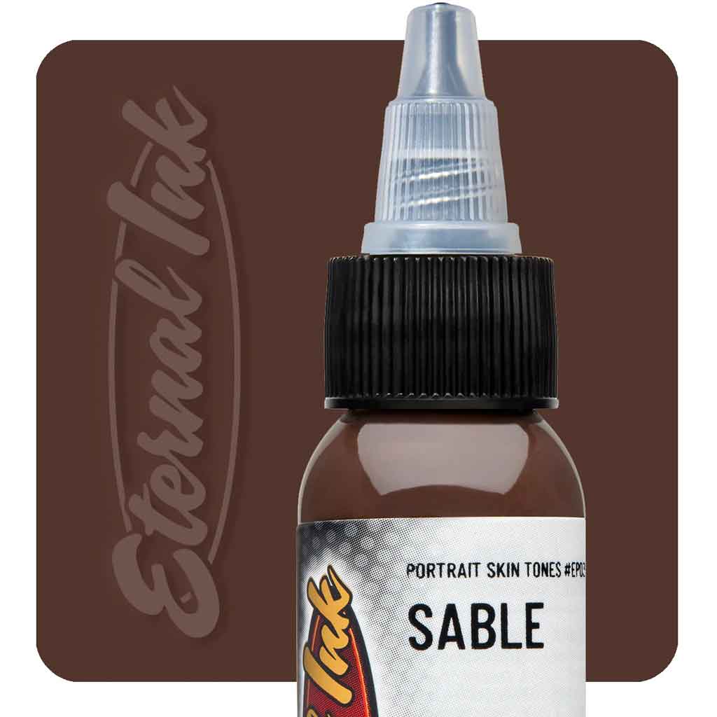 Premium Sable Eternal Ink - 1 oz Bottle for Calligraphy, Tattoo & Art - High-Quality Permanent Ink for Professional Artists & Crafters