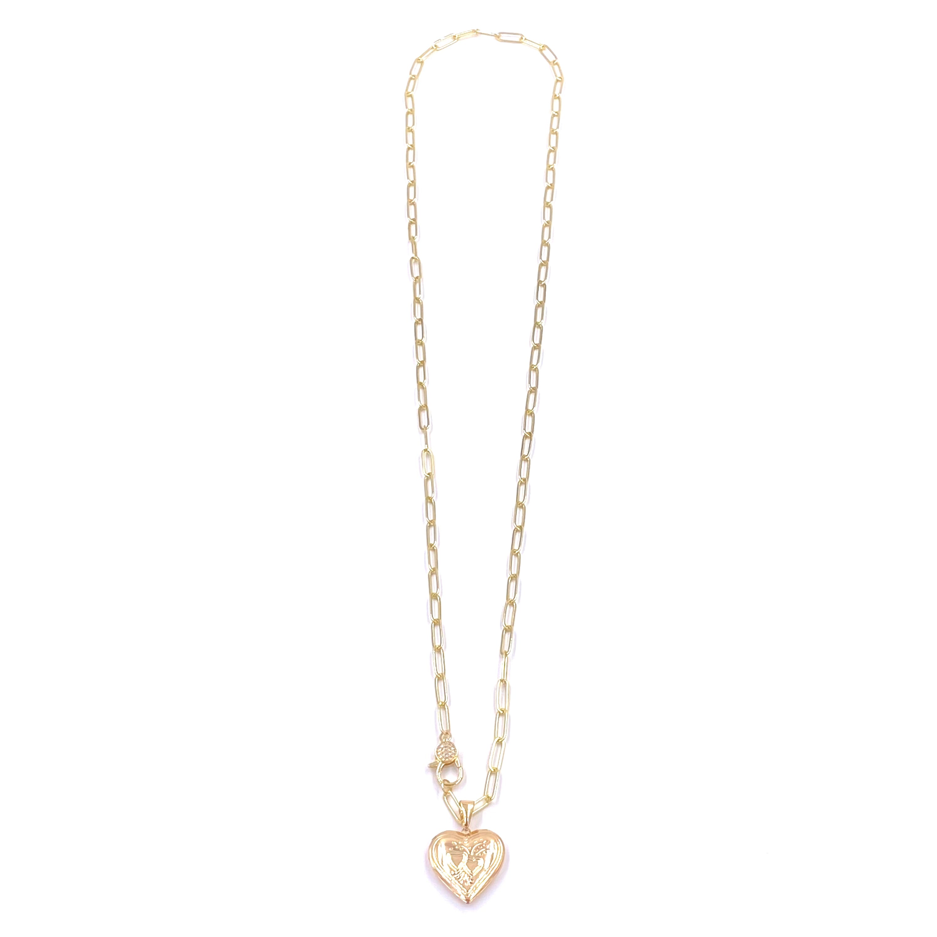 Ashley Gold Stainless Steel Gold Plated CZ Lobster Clasp and Locket Necklace - Elegant Jewelry for Women, Perfect for Parties, Weddings & Special Occasions