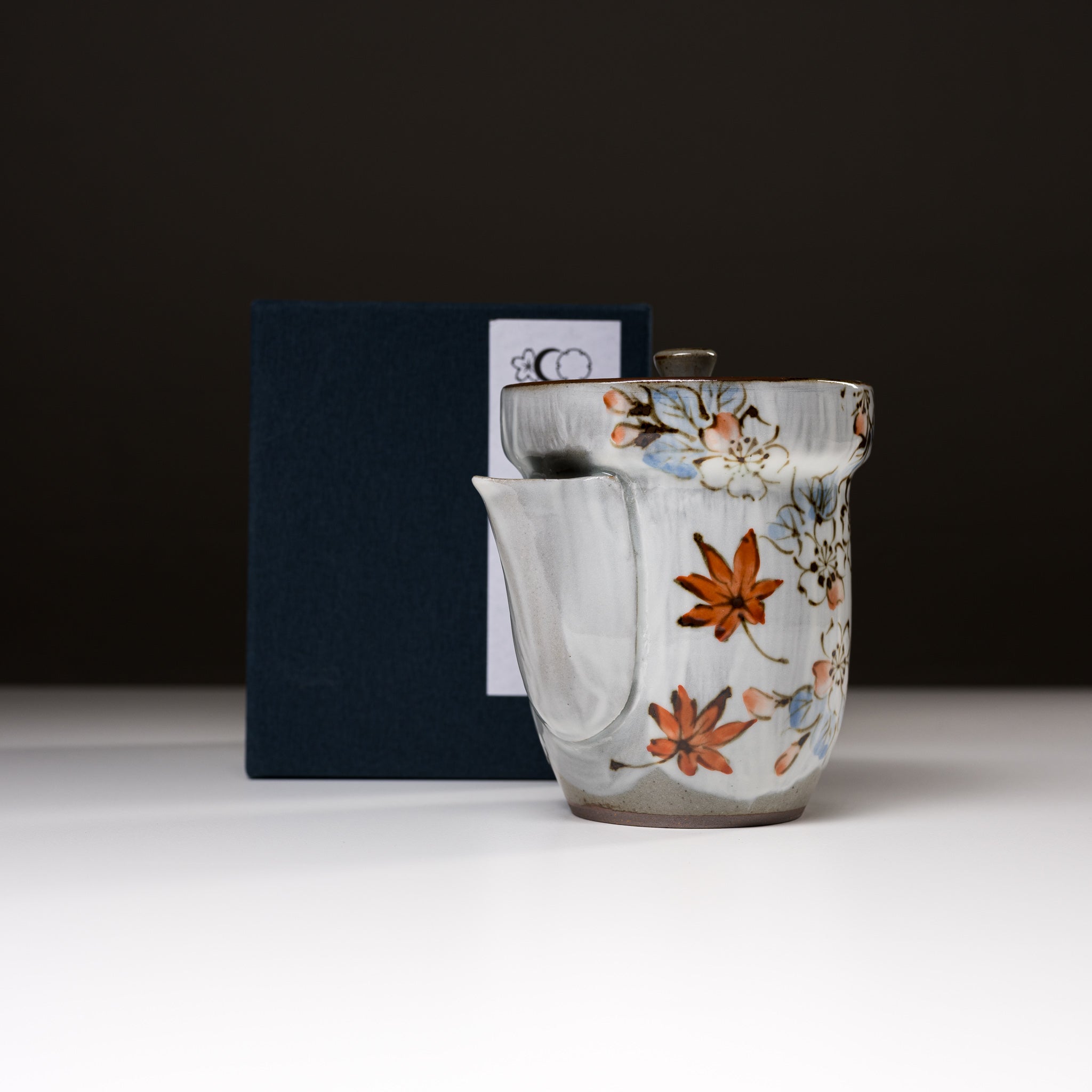Handmade Kyoto Kiyomizu Ware Hohin Teapot - Unkin Glaze - Authentic Japanese Ceramic Teapot for Matcha, Sencha & Green Tea Brewing - Perfect for Tea Ceremonies & Home Use