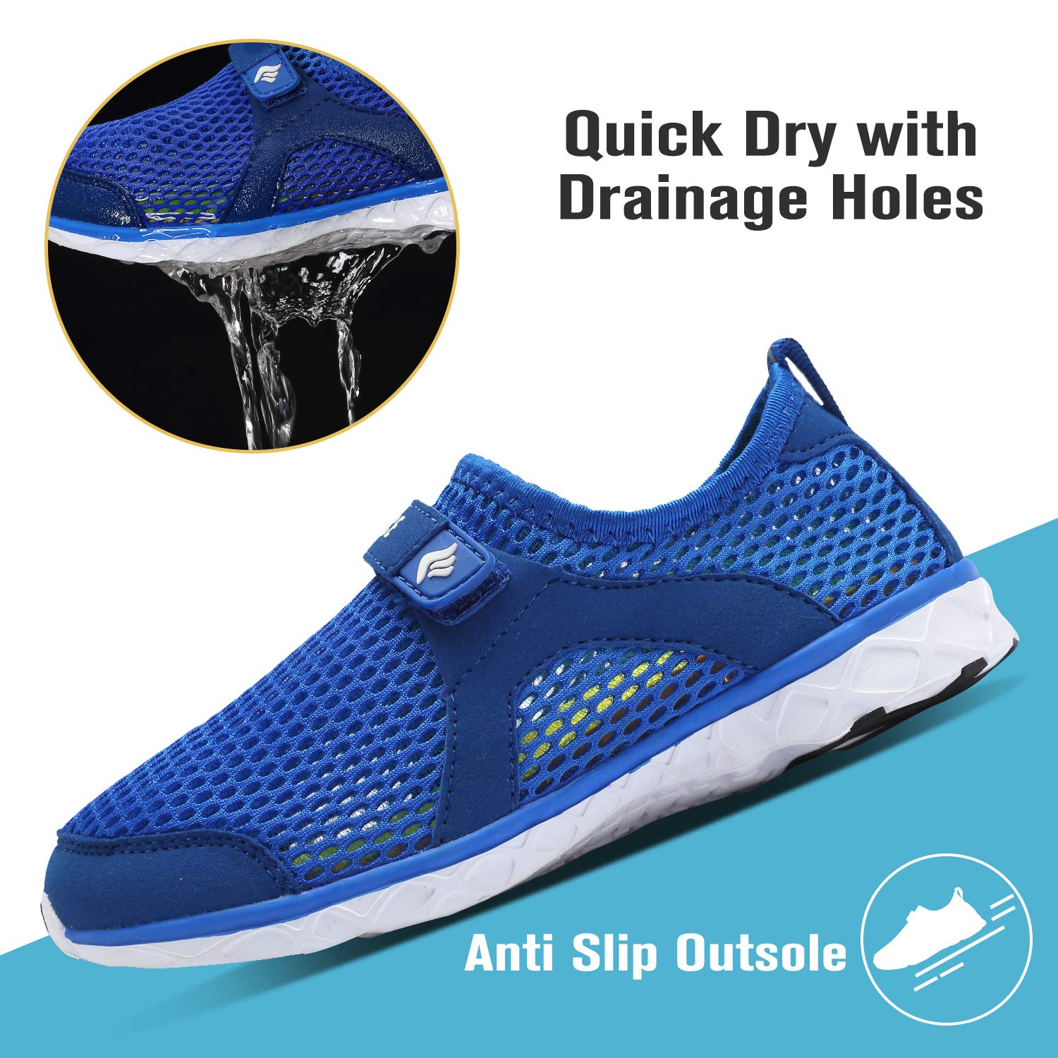CIOR Kids Water Shoes - Lightweight Swim Sneakers for Toddler & Big Kid - Beach & Pool Sports