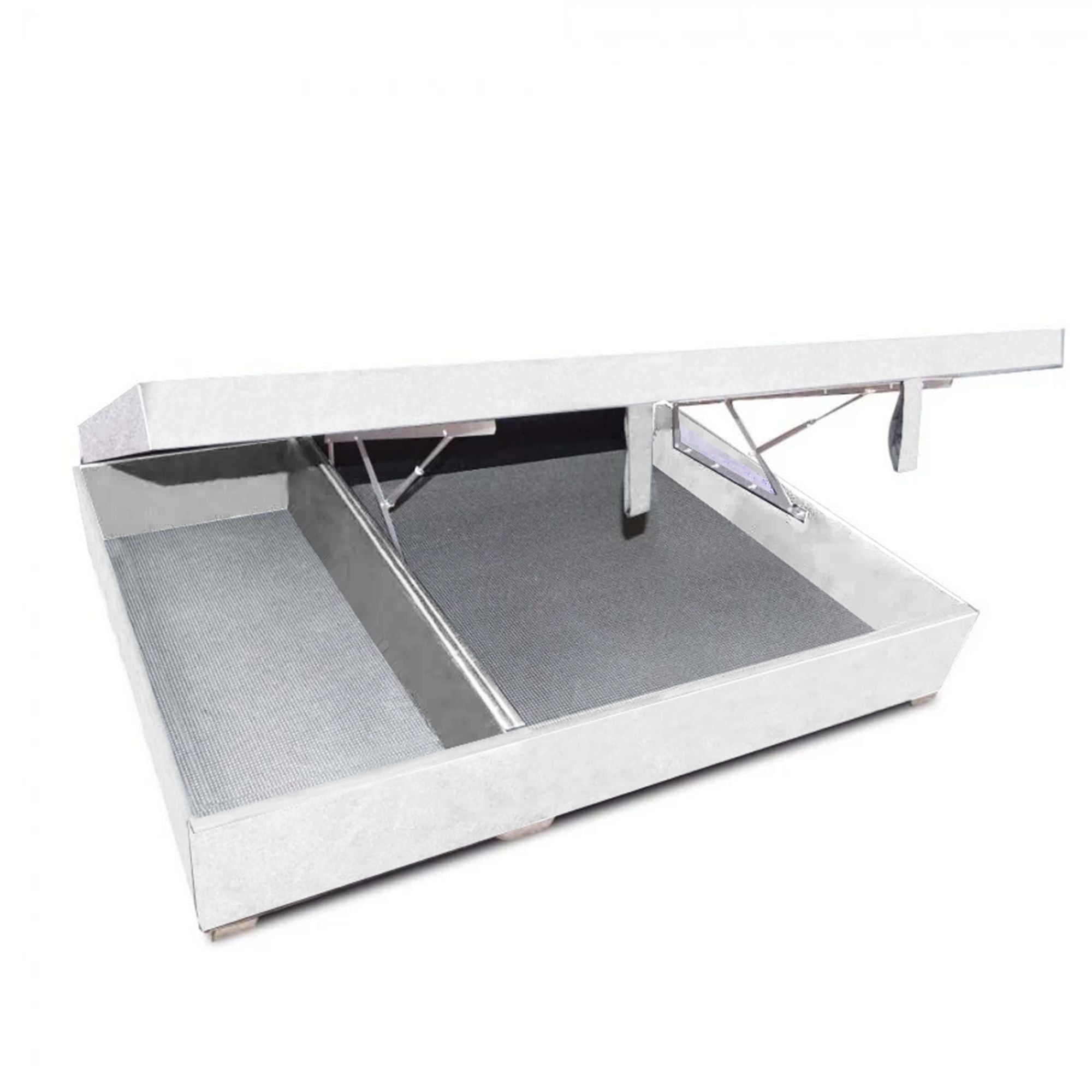 White Storage Ottoman Bed 120x43cm - Semi Double 120x190cm with Drawers | Space-Saving Bed with Hidden Storage for Small Bedrooms & Guest Rooms