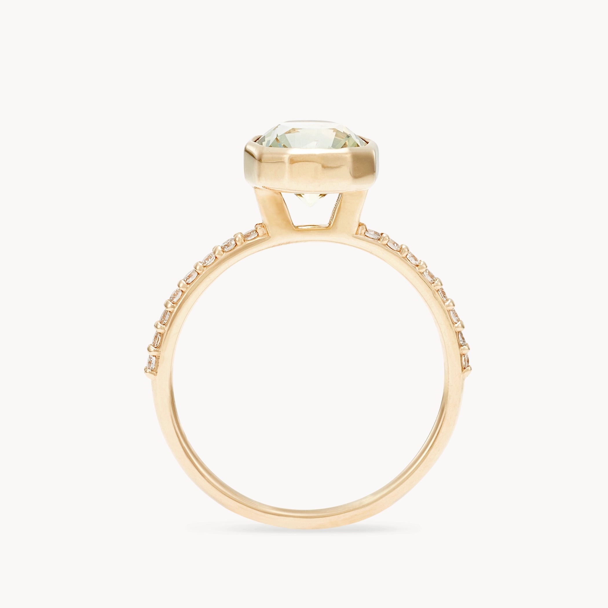 Forever in Flora Unique Engagement Ring - 14K Yellow Gold with Oval Sapphire & Brilliant Diamonds | Perfect for Proposals, Anniversaries & Special Occasions