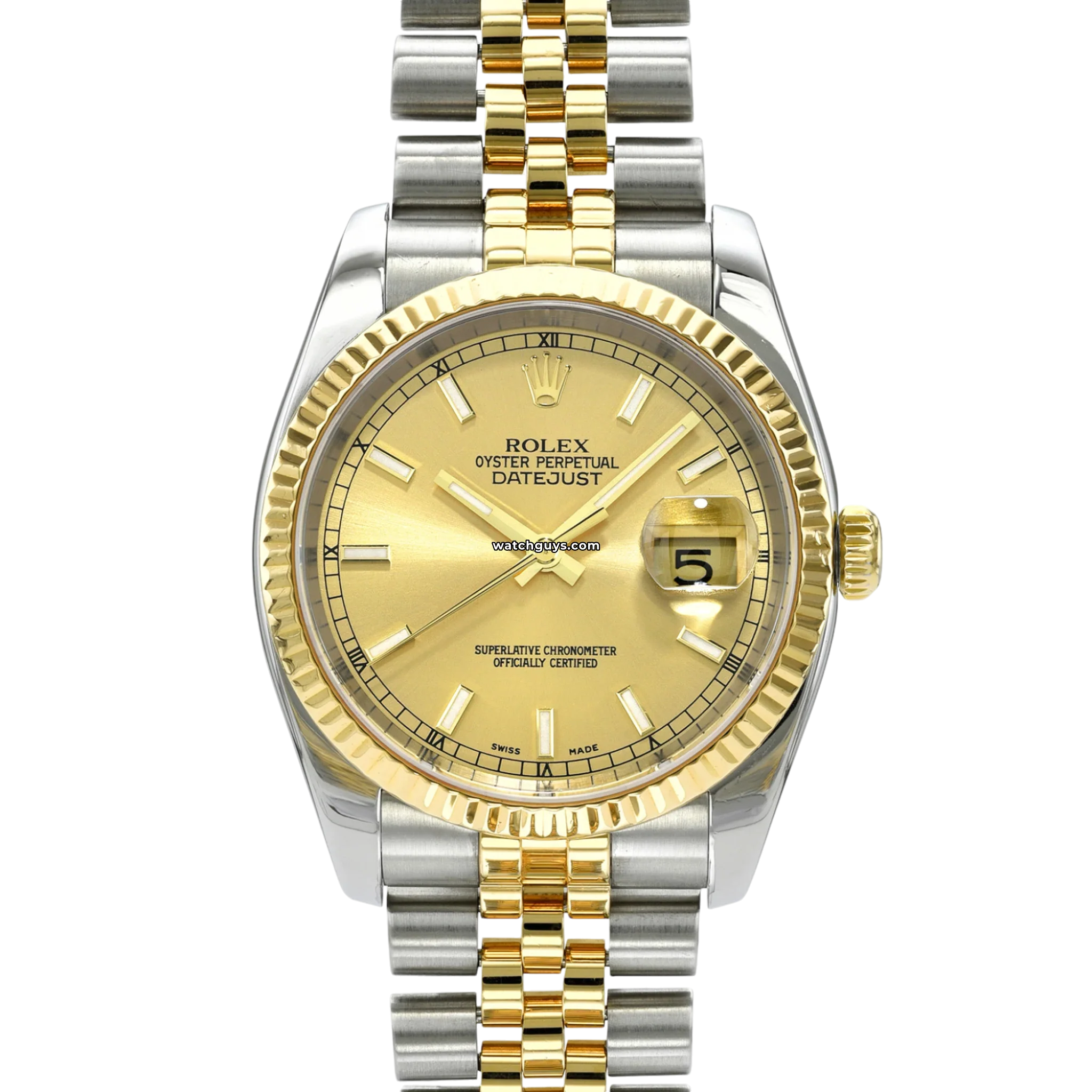 Rolex Datejust 116233 Champagne Dial Two-Tone Stainless Steel & Gold Men's Watch - Luxury Dress Watch for Business & Formal Occasions