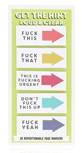 NPW-USA Sticky Note Tags - Colorful Reminder Notes for Office, School & Home Organization - Loud & Clear Get The Hint Memo Pads