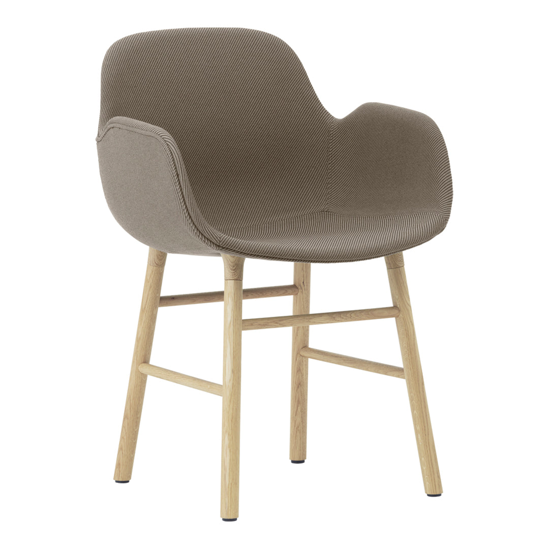 Modern Form Armchair with Sturdy Wood Legs & Premium Upholstery - Perfect for Living Room, Office or Reading Nook