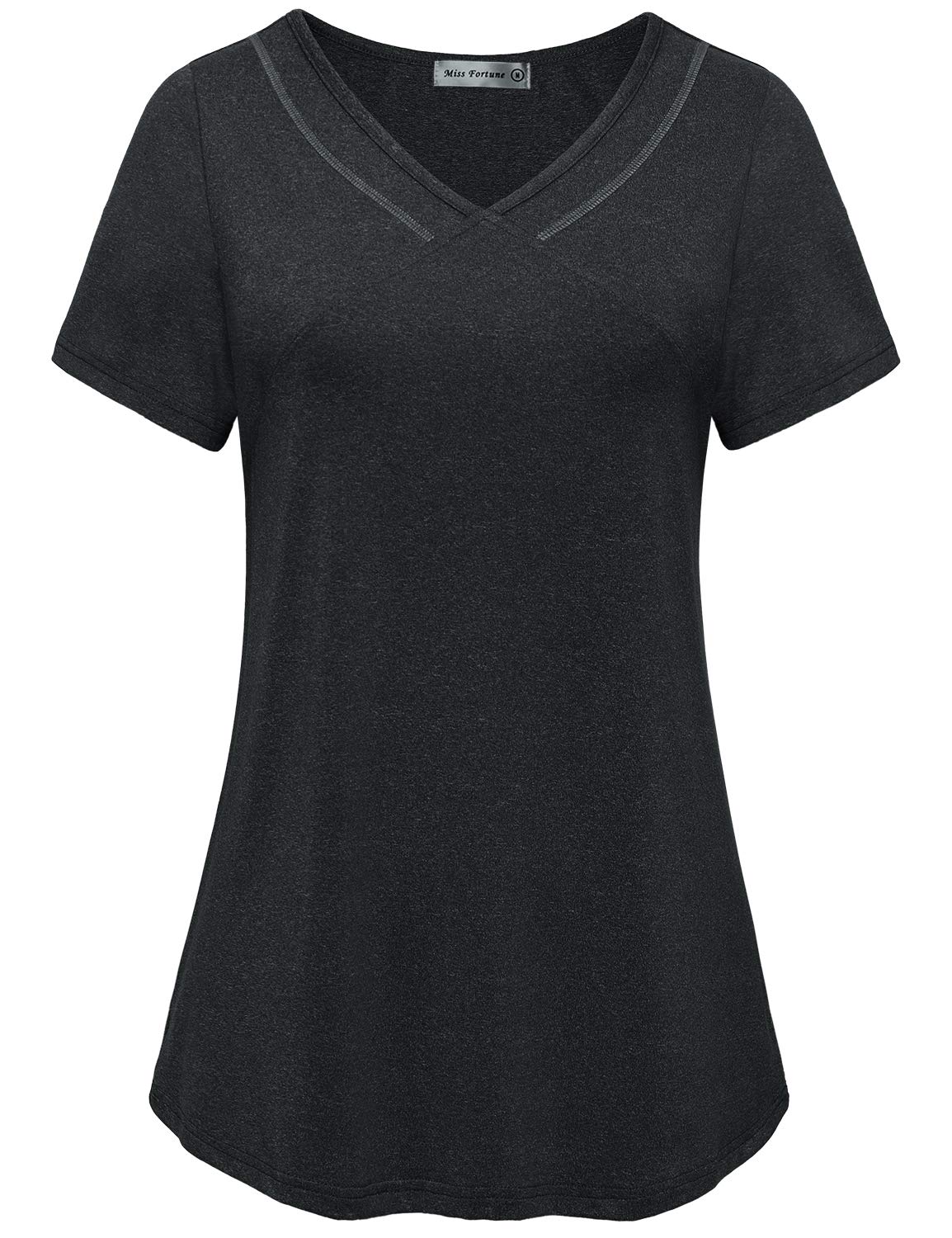 MISS FORTUNE Women's Quick-Dry Yoga Top - Breathable Workout Shirt for Yoga, Gym & Running - Perfect for Hot Yoga, Pilates & Fitness Training