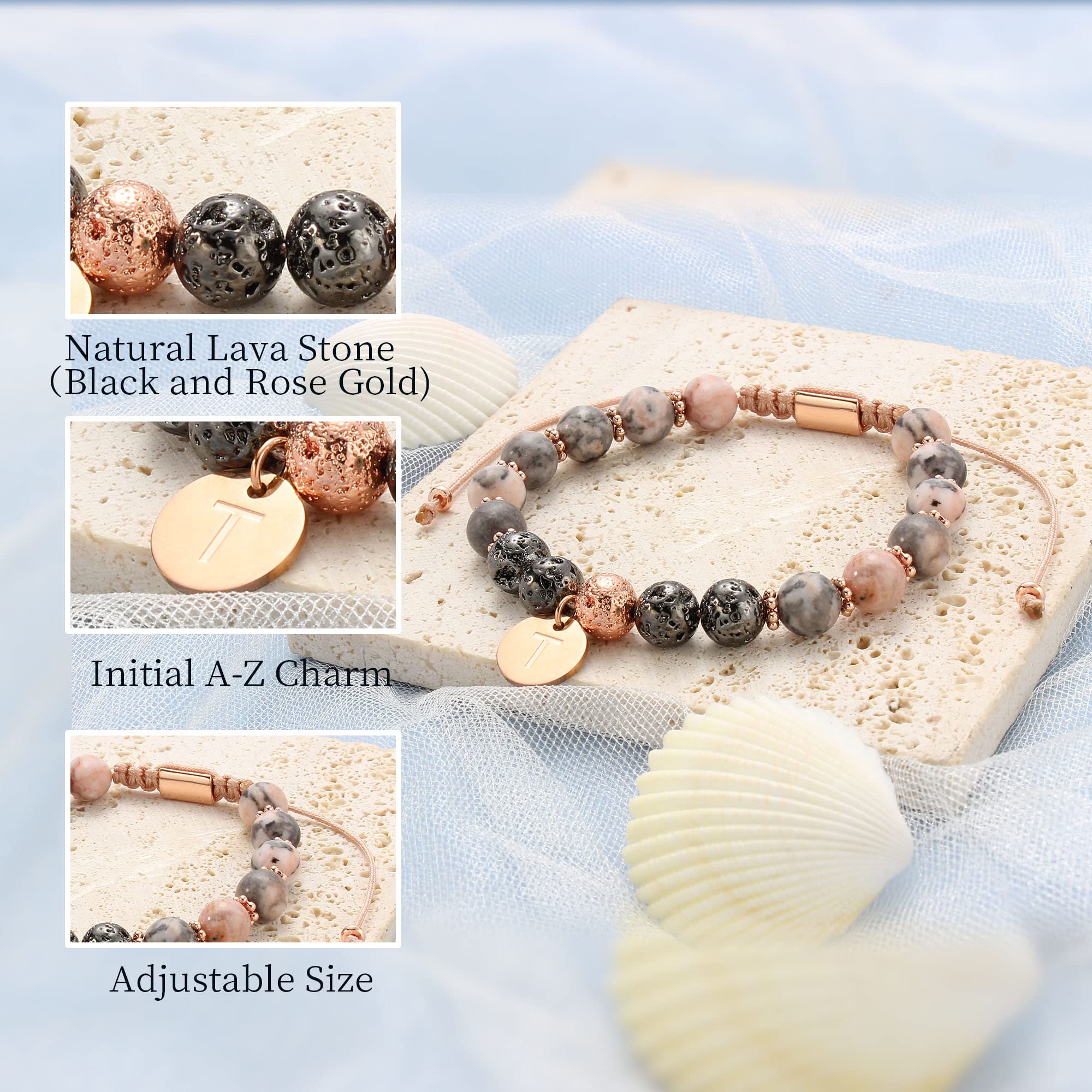 Personalized Initial Beaded Bracelets for Women - A-Z Letter Jewelry for Best Friend, Wife, Girlfriend, Sister, Daughter | Graduation, Birthday, Valentine's Day, Mother's Day & Christmas Gifts | Perfect for Everyday Wear, Special Occasions and Thoughtful Surprises