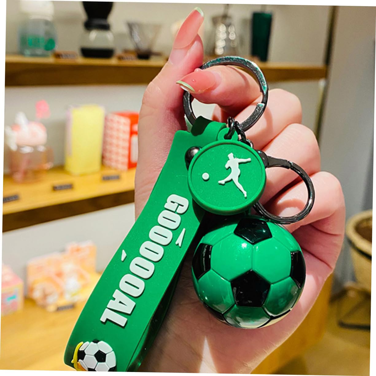 WRITWAA Soccer Ball Keychain - Cute Football Sports Keyring for Teens, Gifts, Bags & Backpacks - Perfect for Soccer Fans, Players & Team Spirit Accessories