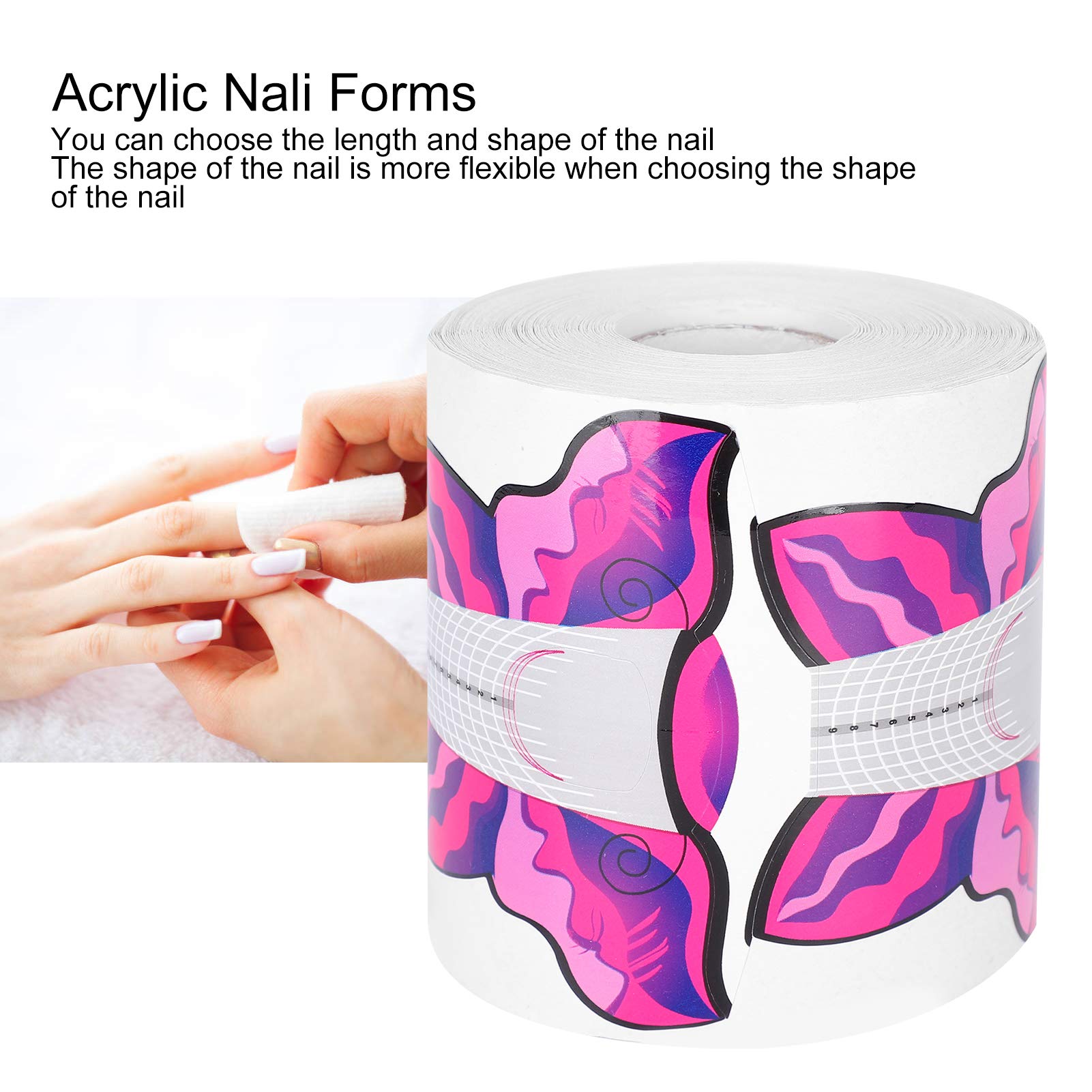 300pcs Butterfly Nail Extension Stickers - Pointed Nail Forms for Sculpting & Extensions | Works with UV Acrylic, Poly Gel & Manicure Products | Perfect for Salon & DIY Nail Art at Home