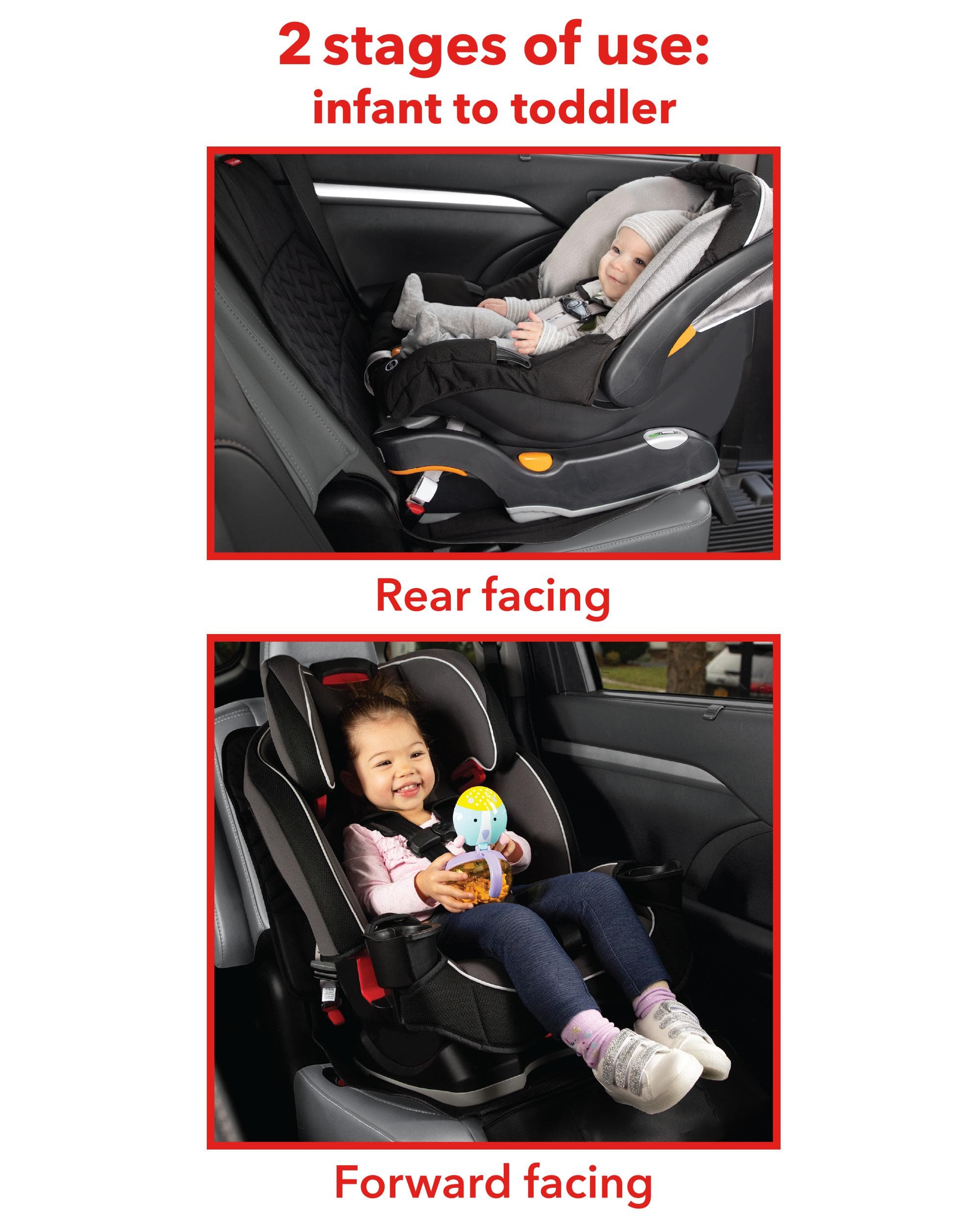 Skip Hop Clean Sweep Car Seat Protector - Waterproof & Non-Slip Baby Car Seat Cover for Cars - Perfect for Travel, Road Trips & Everyday Use with Kids