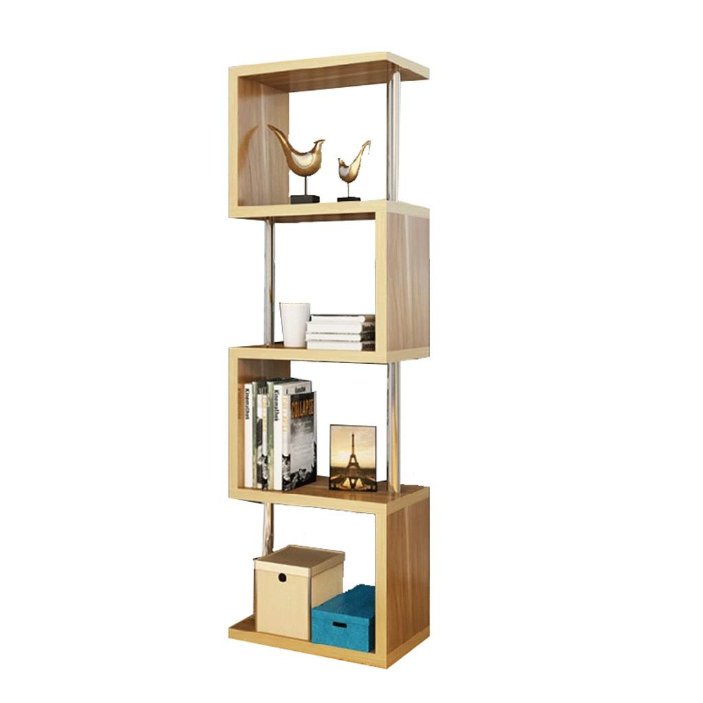 Modern Minimalist Solid Wood Bookcase - Simple Bookshelf for Kids & Students, Creative Floor Storage Shelf for Home, Office, Nursery - Available in Multiple Colors (Great for Organizing Books, Toys & Decor)