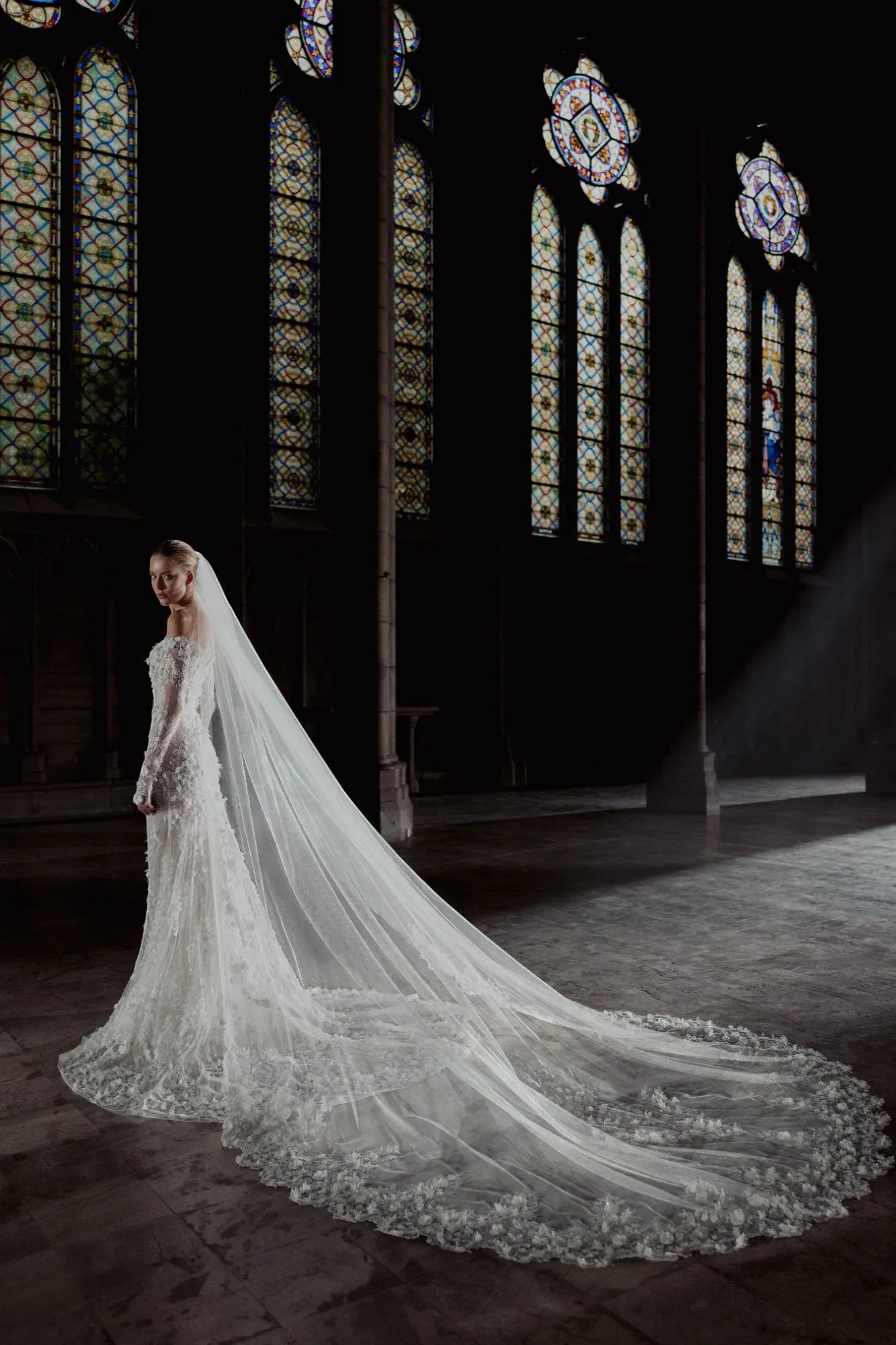 Luxury Detachable Long Sleeve Lace Mermaid Wedding Dress for Bride - Custom Made Bridal Gowns for Church Ceremony, Beach Wedding & Formal Reception