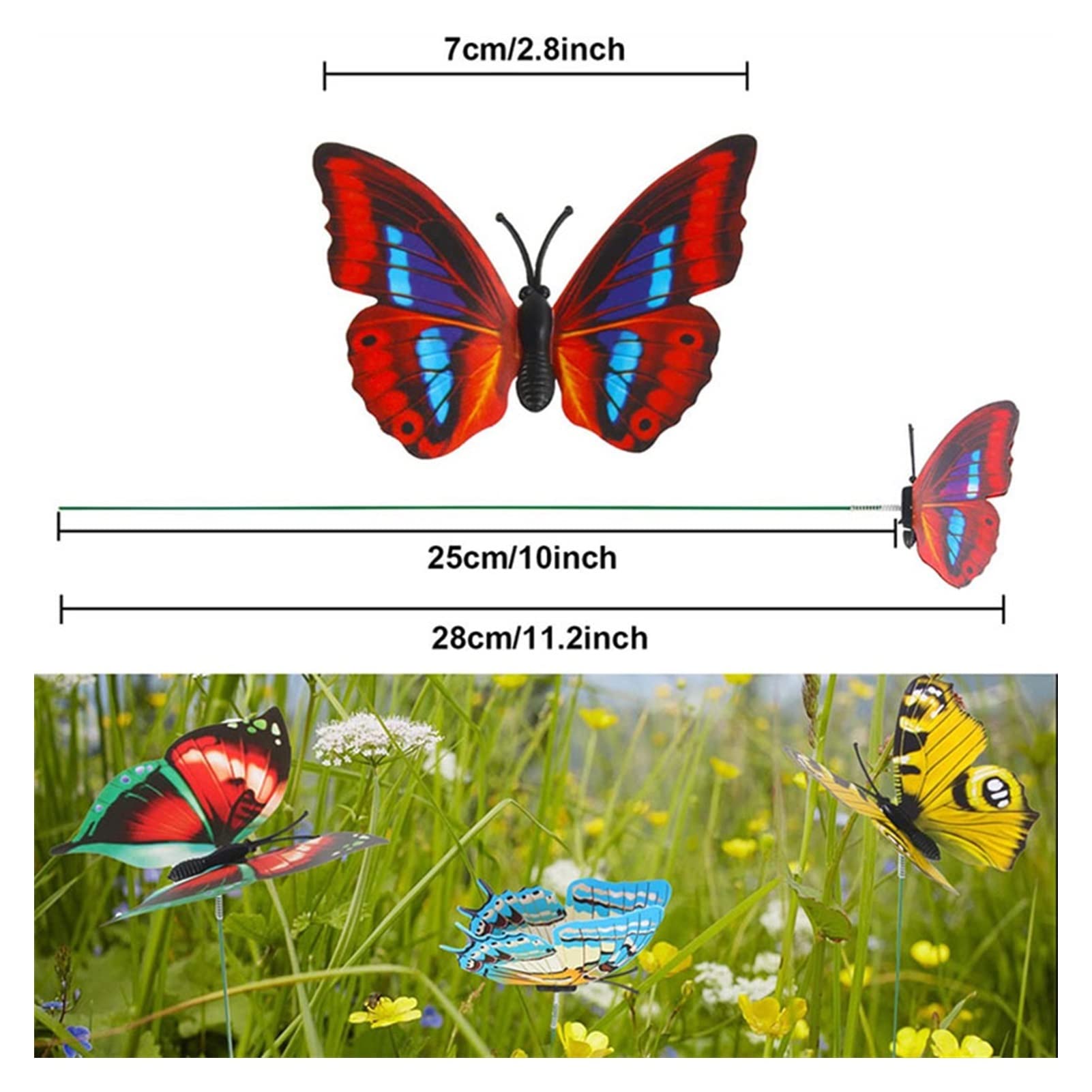 Luminous Butterfly Garden Statues - Whimsical Outdoor Decor for Flower Pots & Garden Decoration | Perfect for Patio, Lawn & Backyard Landscaping