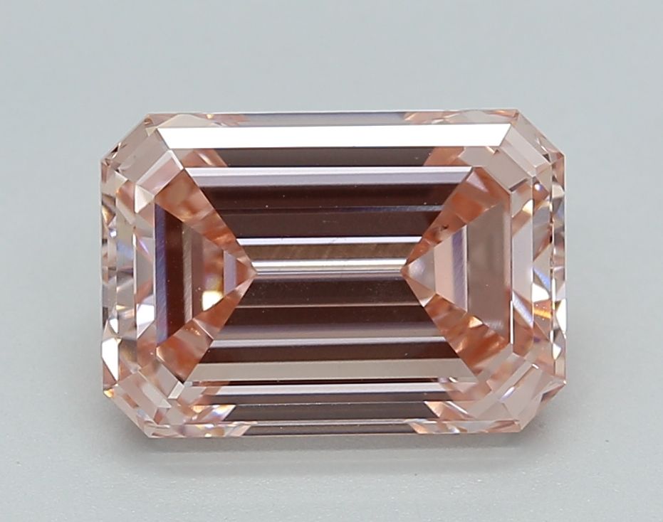 3.02 Carat Emerald Cut Fancy Pink Diamond Ring - Elegant Engagement & Wedding Jewelry for Women - Perfect for Proposals, Anniversaries & Special Occasions