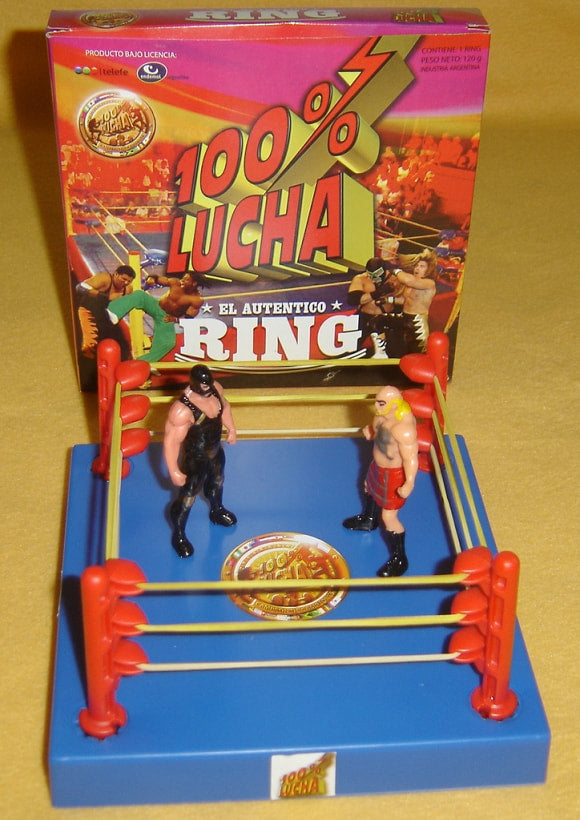 100% Lucha Micran Mini Wrestling Rings & Playsets - Authentic Wrestling Ring for Kids & Collectors - Perfect for Playtime, Gifts & Action Figure Battles