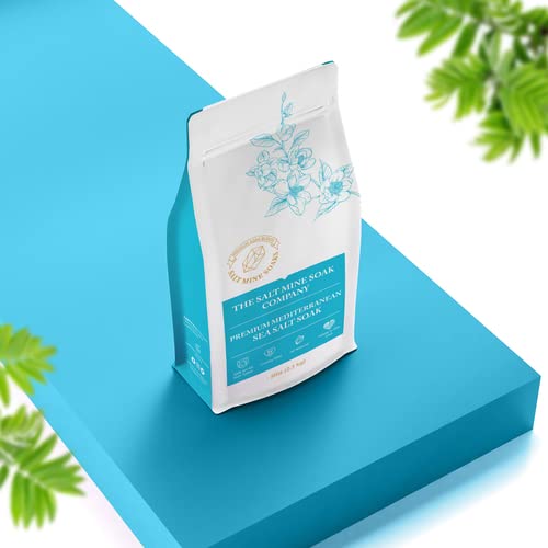 Premium Mediterranean Coarse Grain (2mm) Lavender Sea Salt Soak - 15 lbs Bulk Bath Salt for Relaxation & Skin Care - Spa, Aromatherapy, Gift Sets