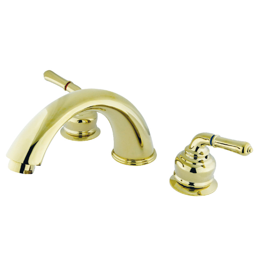 Kingston Brass KB362 Magellan Two Handle Roman Tub Faucet - Vintage Style Bathroom Faucet for Freestanding Tubs - Perfect for Luxury Bathrooms & Spa Retreats