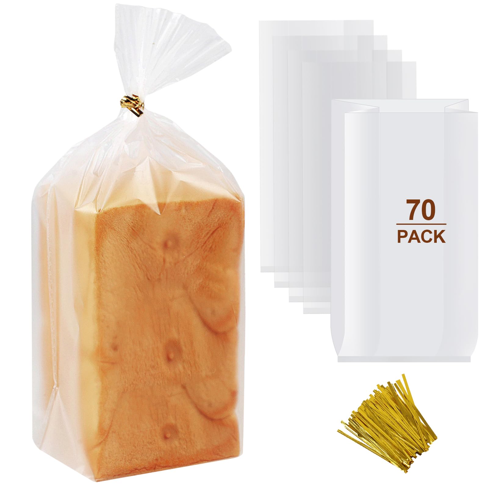 Vivinin 70 Pack Bread Bags with 100 Ties - 8