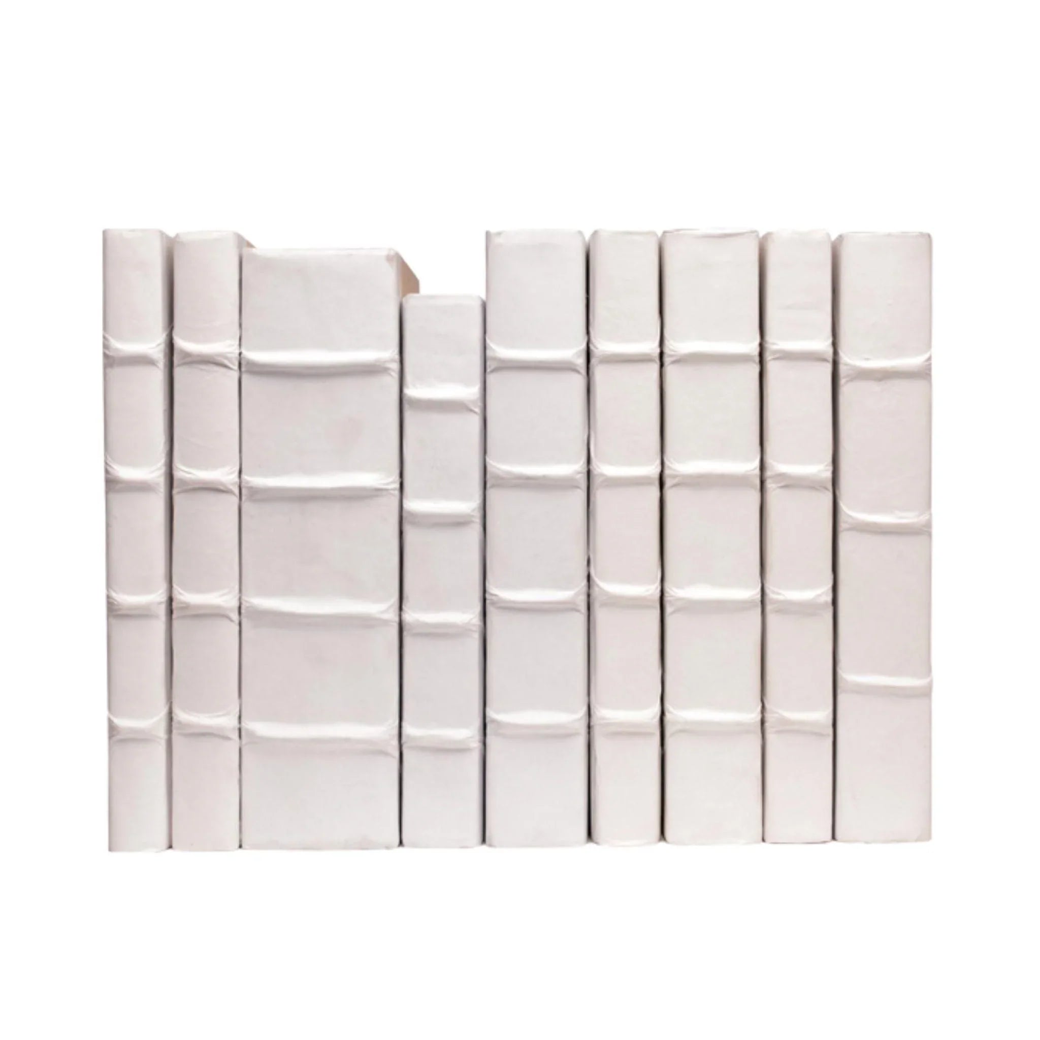 Solid White Decorative Books - Elegant Home Decor for Bookshelves, Coffee Tables & Styling