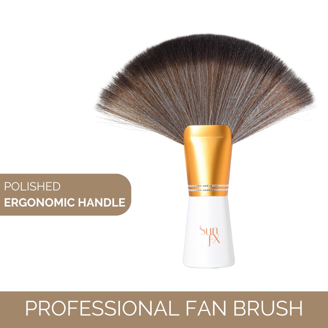 SunFX Violet Royal Spray Tan Solution Kit with Finishing Powder & Fan Brush - Natural Looking, Streak-Free Self Tanner for Sunless Tanning at Home or Salon