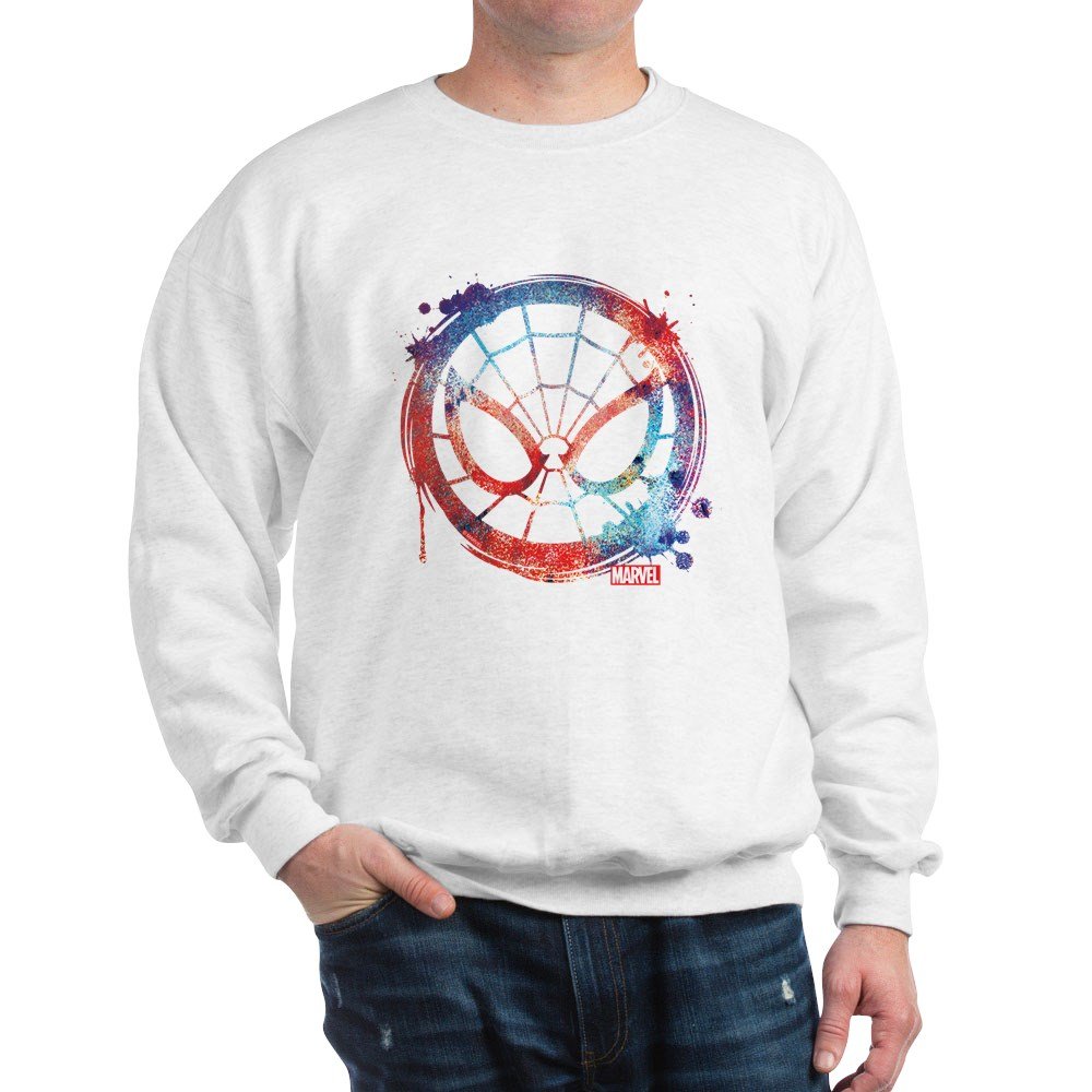 Spider-Man Graphic Splatter Sweatshirt - Marvel Superhero Hoodie for Men & Women | Perfect for Cosplay, Comic Con & Casual Wear