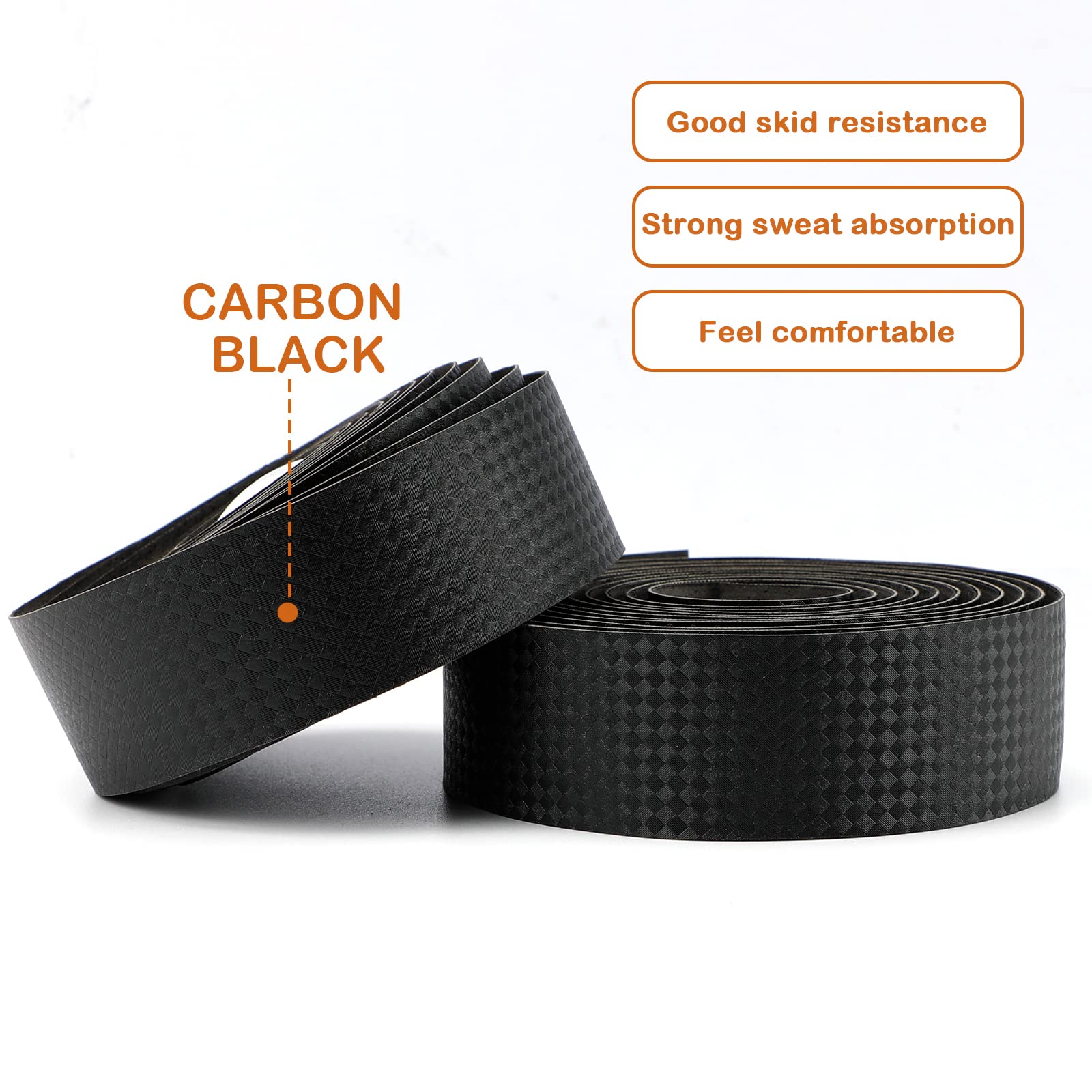 Premium Road Bike Handlebar Tape - Non-Slip, Breathable Cycling Bar Grip with 2 Bar End Plugs - Perfect for Road Bikes, Mountain Bikes & Commuting - Ideal for Long Rides, Racing & Daily Cycling Comfort