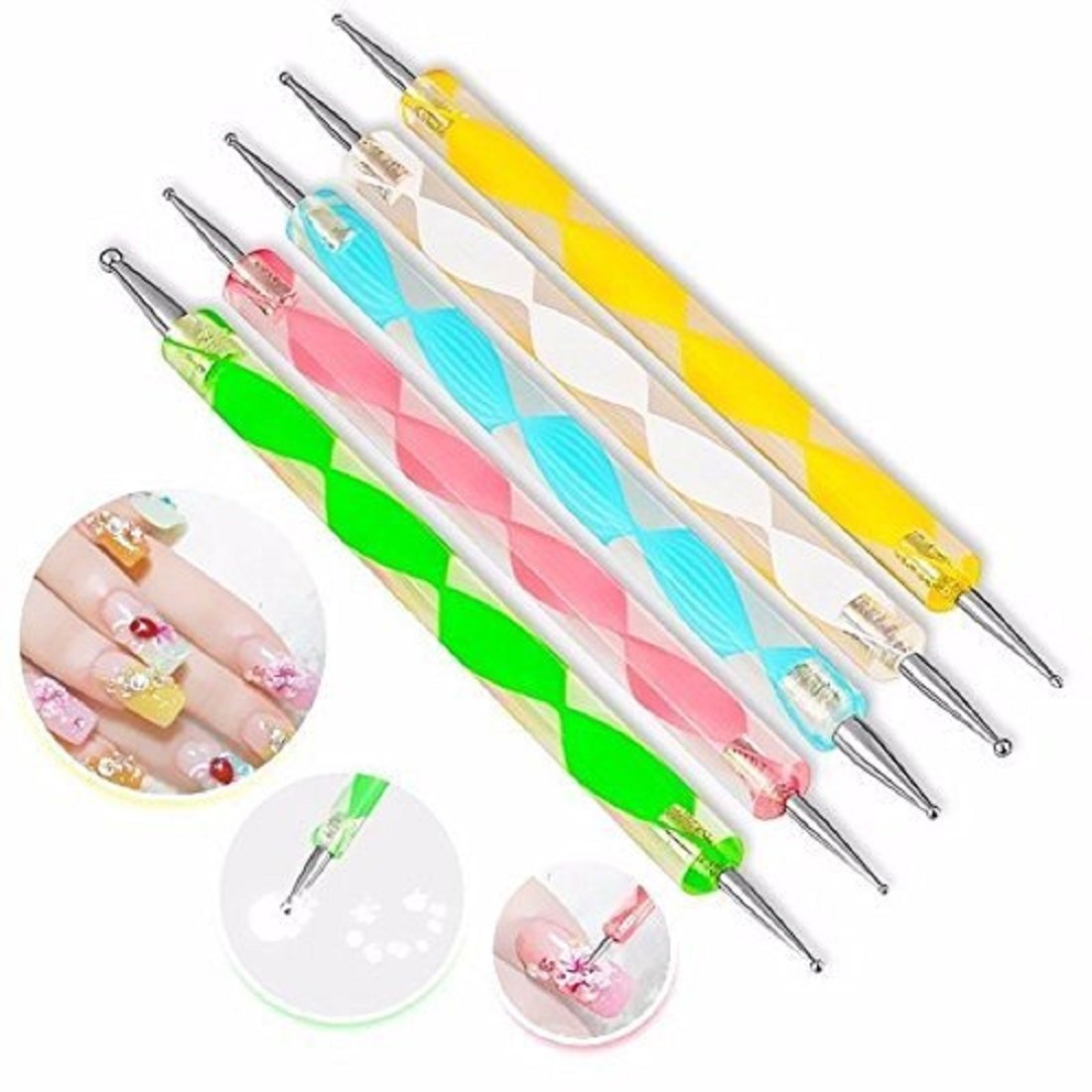 RoyalKart Professional Nail Art Kit - 5 Image Plates, Nail Stamper & Scraper, 48 Glitter Bottles, Dotting Tools & Finger Rest - Perfect for DIY Manicures, Salon Use & Gift for Women/Girls (Great for Home Nail Art, Parties & Beauty Enthusiasts)
