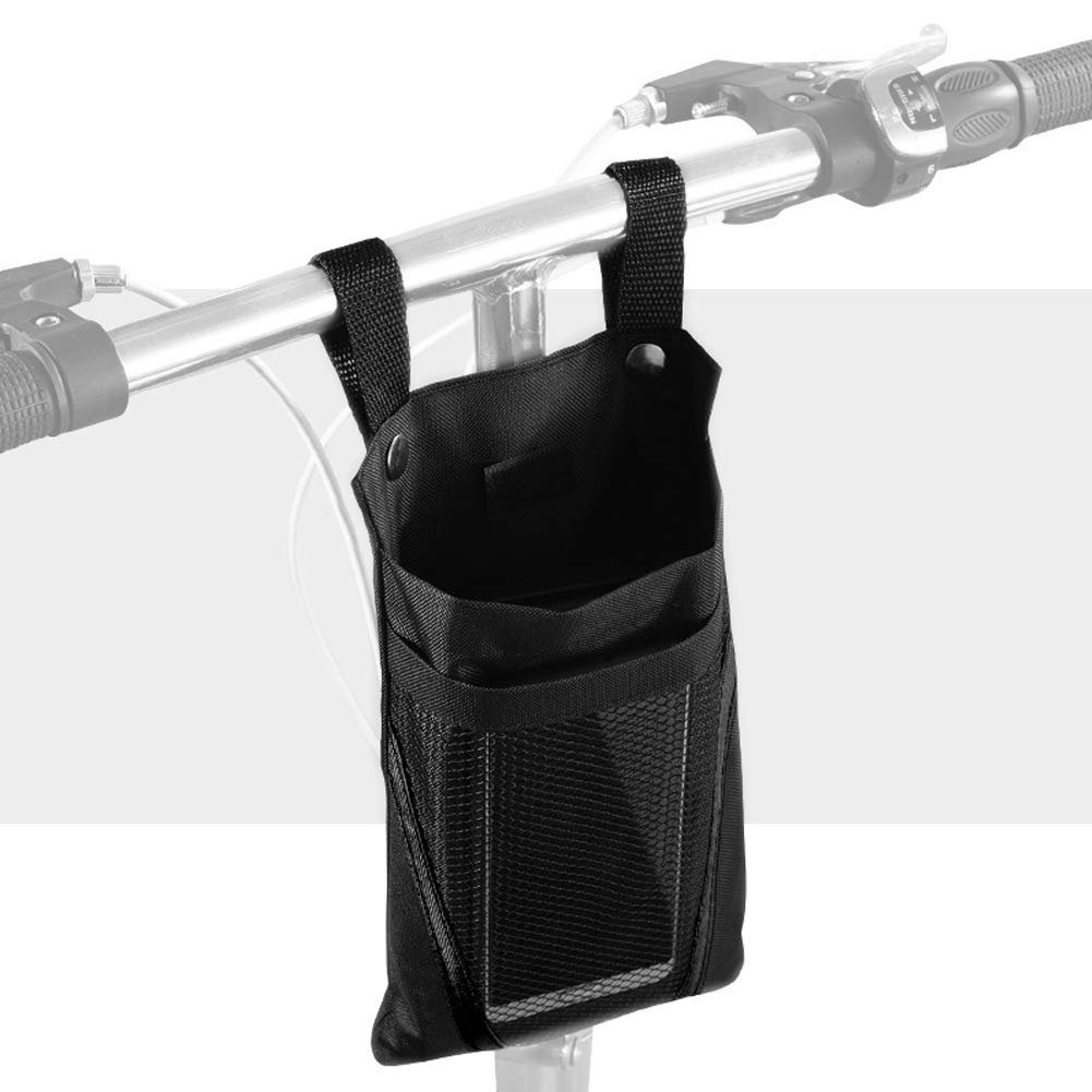 Black Gazelle Bike Front Storage Bag - Waterproof Handlebar Pouch for Phone, Keys & Water Bottle - Perfect for Bicycle, Motorcycle & E-Bike Commuting, Camping & Outdoor Adventures