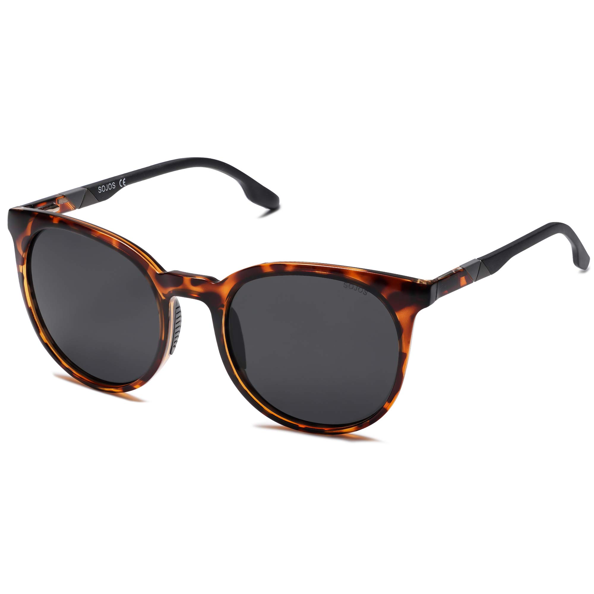 SOJOS SJ2092 Polarized Sports Sunglasses for Women & Men - Lightweight TR90 Frame, UV Protection, Oversized Round Lens - Perfect for Running, Cycling, Hiking & Outdoor Activities