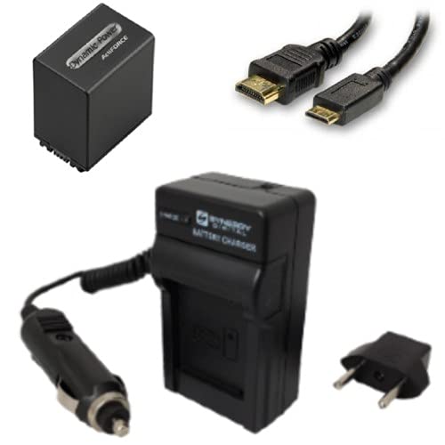Synergy Digital Accessory Kit for Sony HXR-NX80 4K NXCAM Camcorder - Includes SDM-109 Charger, SDNPFV100 Battery & HDMI6FM AV/HDMI Cables | Perfect for Professional Videography, Live Streaming & 4K Video Recording