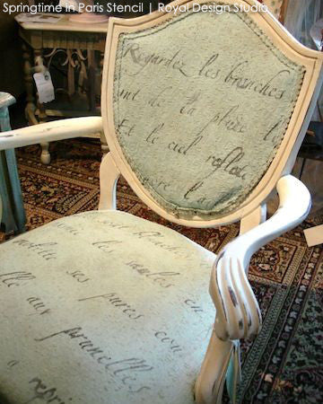 Springtime in Paris Lettering Stencil - DIY Home Decor & Craft Projects - Perfect for Scrapbooking, Wall Art, and Wedding Invitations