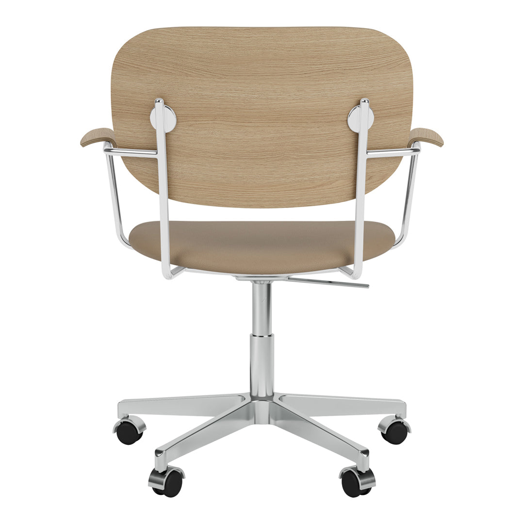 Ergonomic Office Armchair with Upholstered Seat, Swivel Base & Smooth-Rolling Casters - Perfect for Home Office, Conference Rooms & Workspaces
