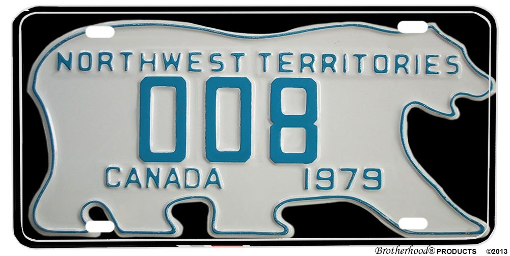 Vintage 1979 Northwest Territories Canada Reproduction Aluminum License Plate - Perfect for Car Restoration, Garage Decor & Collector's Display