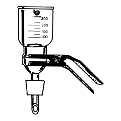 Wilmad-Lab Glass BP-1781-090 90mm Graduated Funnel with 1000mL Capacity - Premium Laboratory Filter Funnel for Chemical Experiments, Liquid Transfer & Filtration Processes
