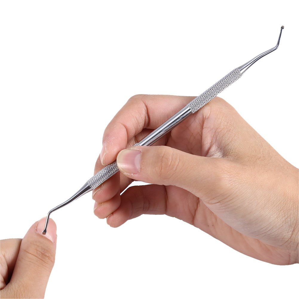 Professional Stainless Steel Cuticle Pusher & Ingrown Toenail Corrector - Pedicure Tool for Nail Care & Foot Grooming - Perfect for Home Manicures, Salon Treatments & DIY Nail Maintenance