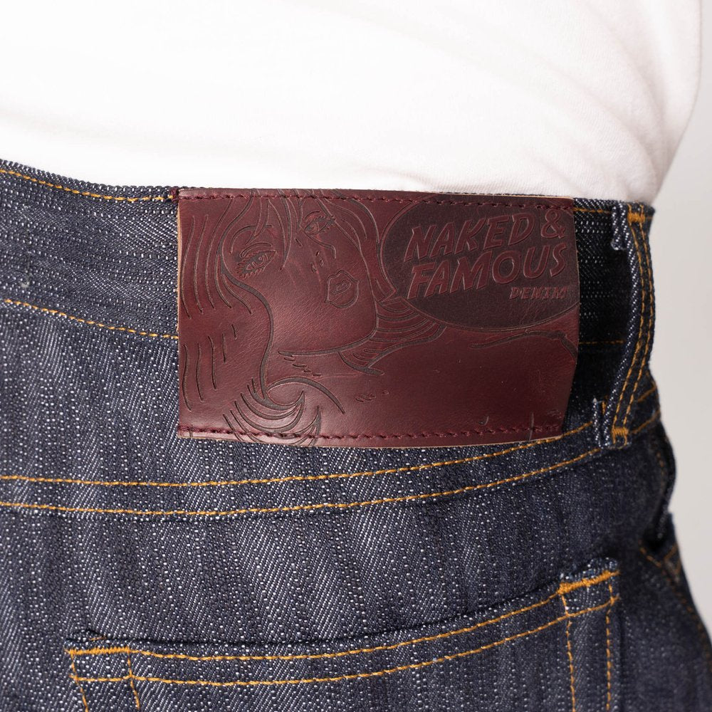 Naked & Famous Sakura Slub Selvedge Denim Jeans - Weird Guy Fit for Men | Raw Japanese Selvedge Jeans for Casual Wear & Street Style