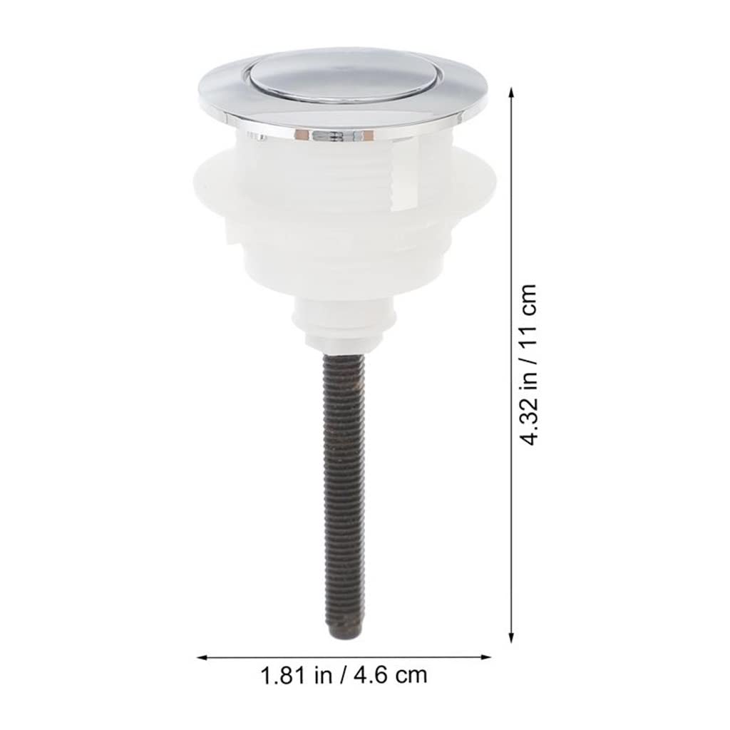 Toilet Flush Button Replacement - Single Push Button Toilet Tank Button - Compatible with Most Toilets - Durable Toilet Accessory Spare Part - Perfect for Home, Hotel & Office Bathroom Upgrades