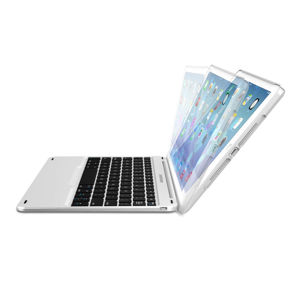 Arteck Ultra-Thin Bluetooth Keyboard Case for iPad 9.7-inch (iPad 6th/5th Gen & iPad Air 1) - Full Protection Folio with 130° Swivel Stand | Perfect for Work, Study & Travel