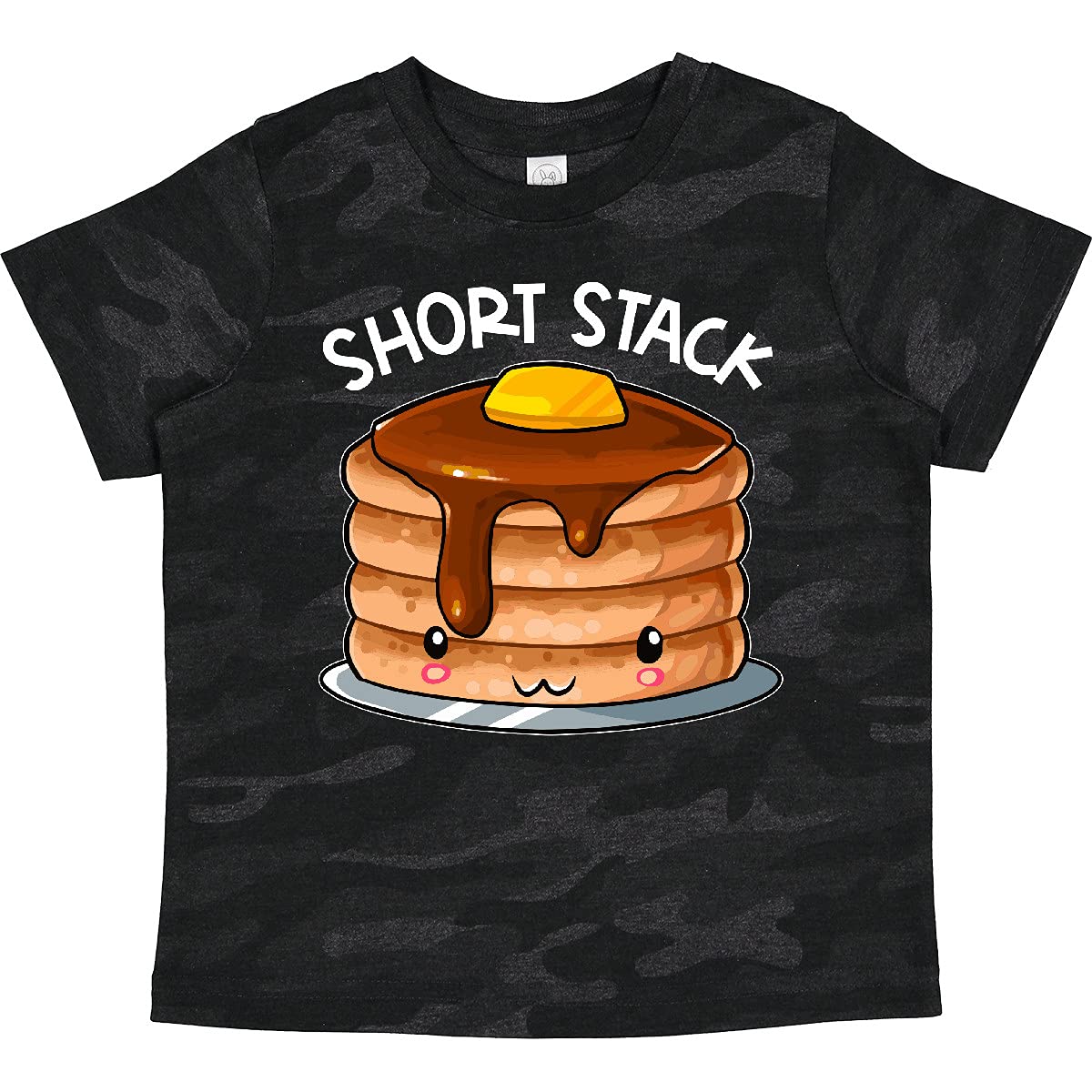 Inktastic Short Stack Cute Pancake Breakfast Toddler T-Shirt - Adorable Kids Graphic Tee for Breakfast Lovers & Family Fun