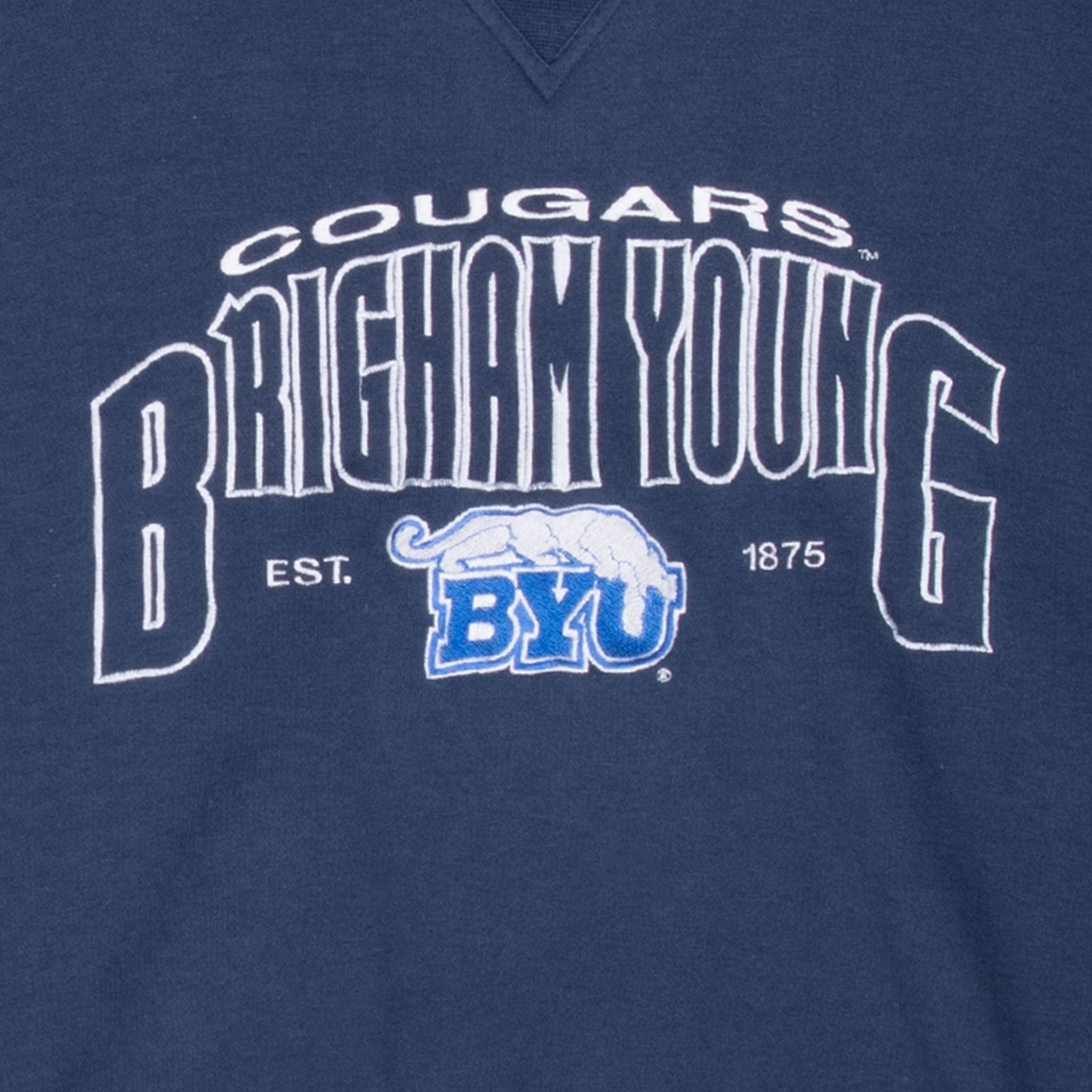 Vintage BYU Brigham Young Cougars 1990s Retro Sweatshirt XL - Perfect for Game Day, College Spirit & Casual Wear