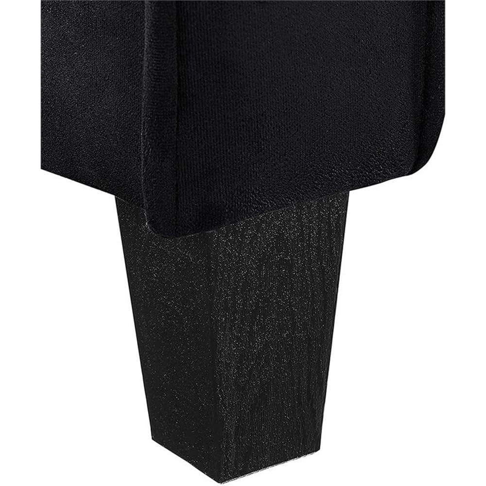 BOWERY HILL Microfiber Loveseat Couch in Black - Soft & Durable Small Sofa for Living Room, Apartment, Office - Perfect for Lounging, Reading & Entertaining Guests