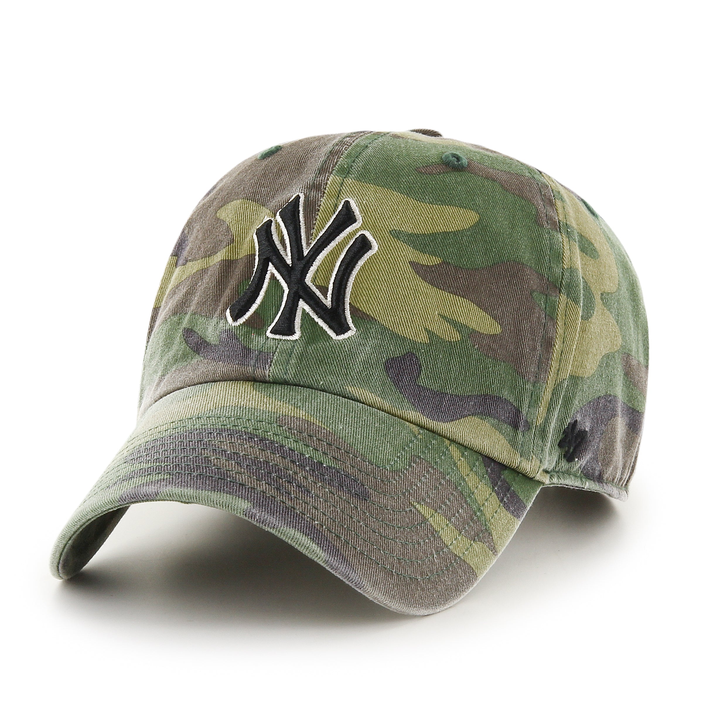 New York Yankees Camo Adjustable Baseball Cap - 47 Brand Cleanup Hat for Men & Women - Perfect for Games, Outdoor Activities & Casual Wear