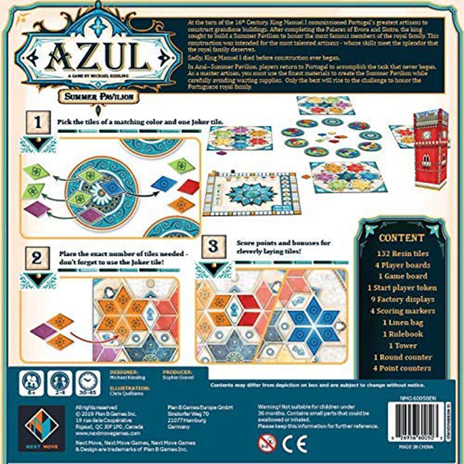 Azul Summer Pavilion Board Game - Award-Winning Strategy Game for Family & Friends - Perfect for Game Nights & Indoor Activities