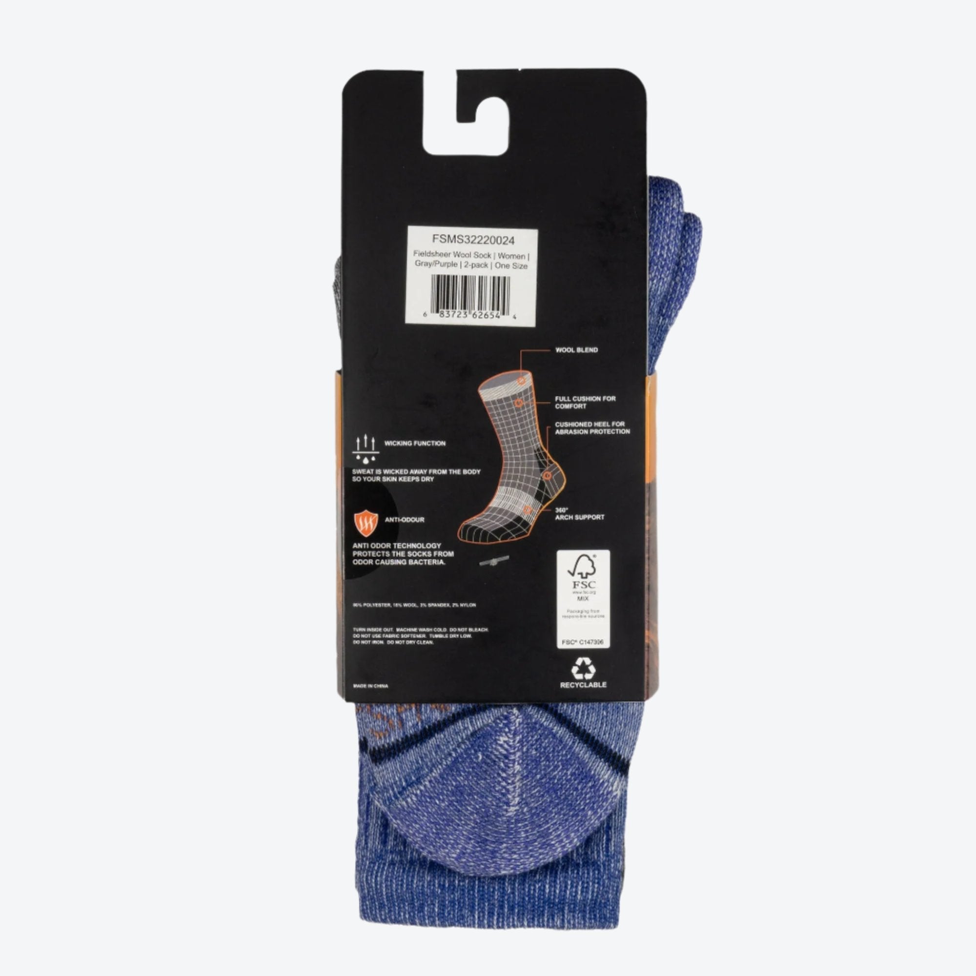 Women's Warm Wool Socks 2-Pack - Soft Thermal Winter Socks for Hiking, Outdoor & Everyday Comfort