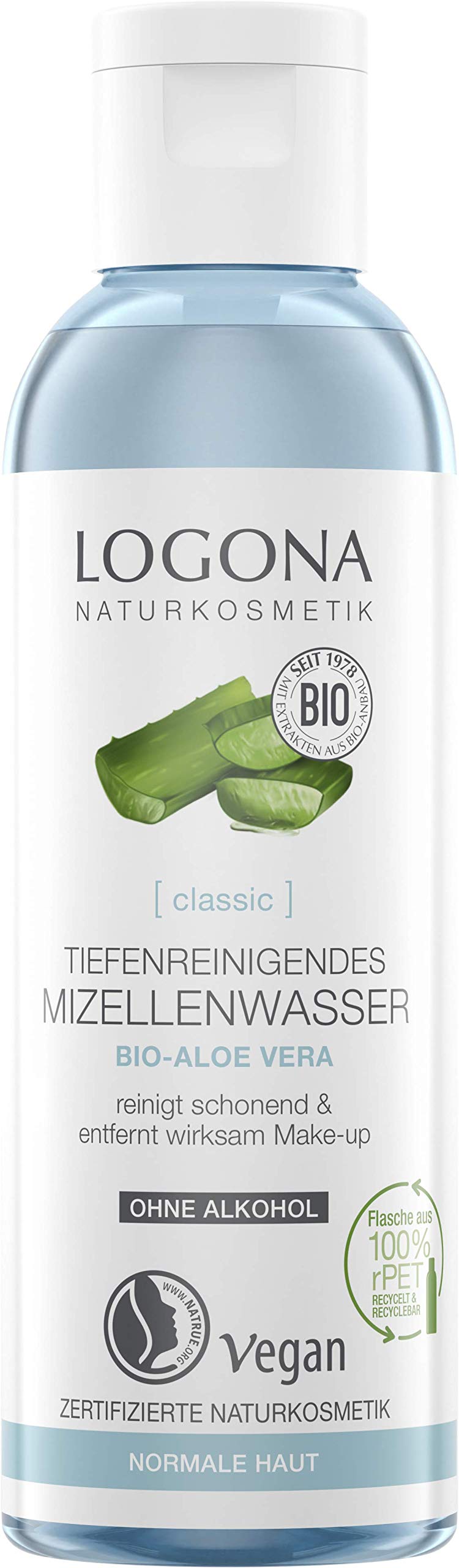 Organic Micellar Water with Aloe Vera - Deep Cleansing for Waterproof Makeup - Vegan & Natural 125ml - Perfect for Sensitive Skin