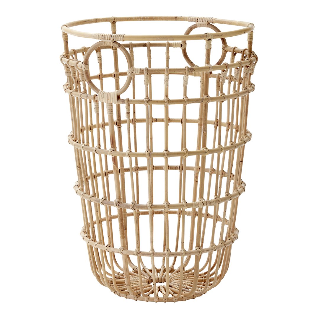Maria Berntsen Woven Rattan Handbag - Stylish Carry Me Basket Cane Line Tote for Women | Perfect for Beach, Picnic, Shopping & Everyday Use