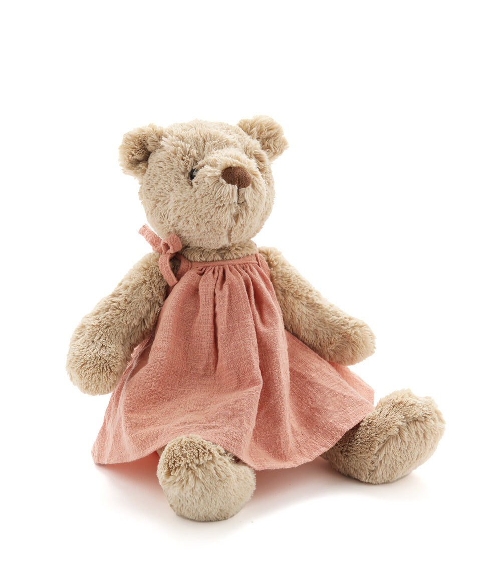 Personalized Pink Honey Bear Dress for Girls - Cute & Comfortable Outfit for Birthday, Party & Special Occasions