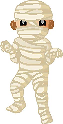 EW Designs Cute Pixelated Mummy Halloween Vinyl Magnet - 4